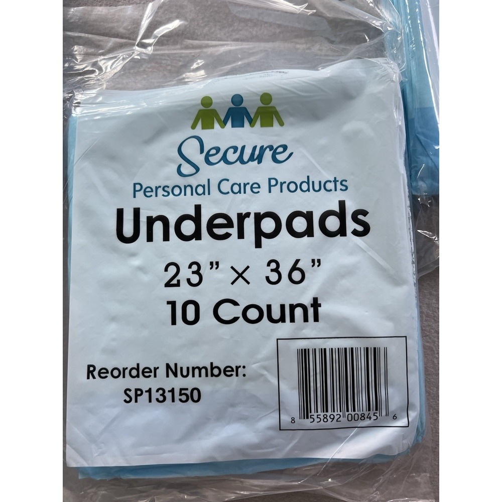 Secure Personal Care SP13150 Underpads 30 Count 23in x 36in Dog Pee Pads Puppy
